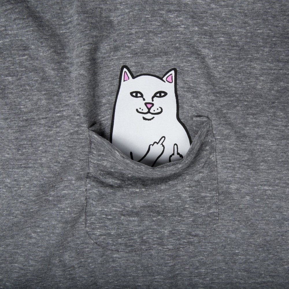 Футболка Ripndip Lord Nermal Pocket Tee Heather Grey - фото 15083