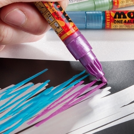 Molotow Маркер ONE4ALL 227HS акриловый 227304 (226) металлик зеленый 4 мм - фото 15646