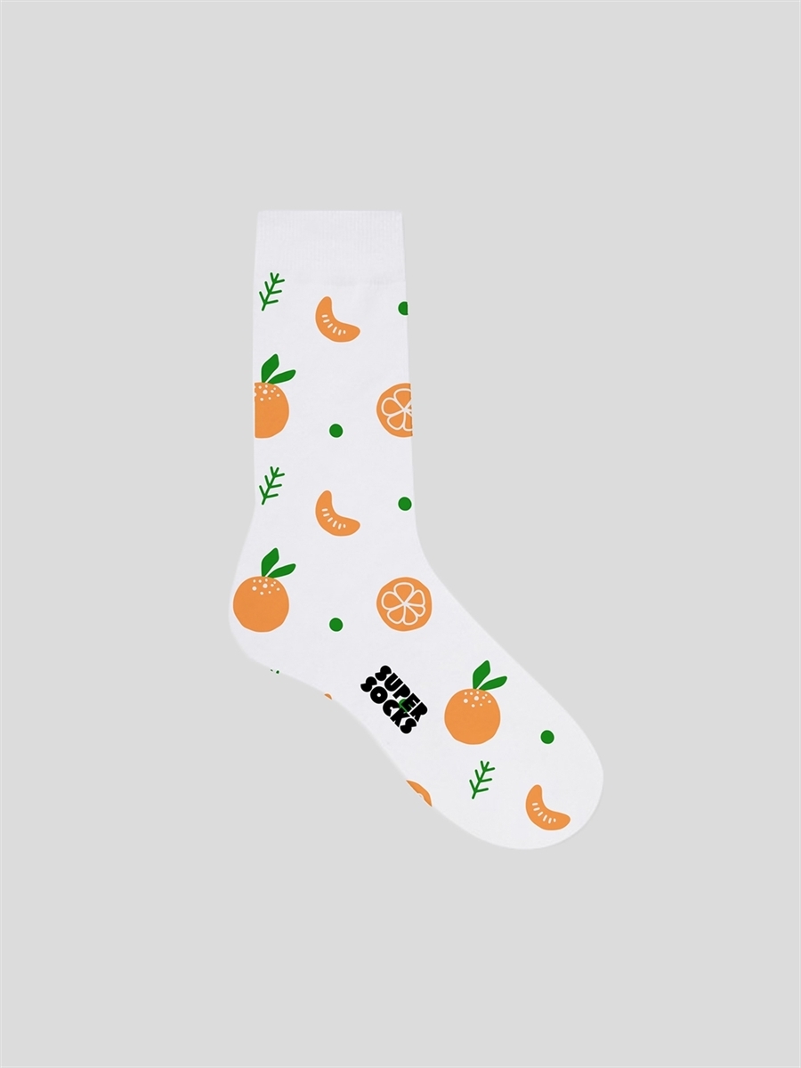 Носки SUPER SOCKS мандаринка Белый - фото 26760