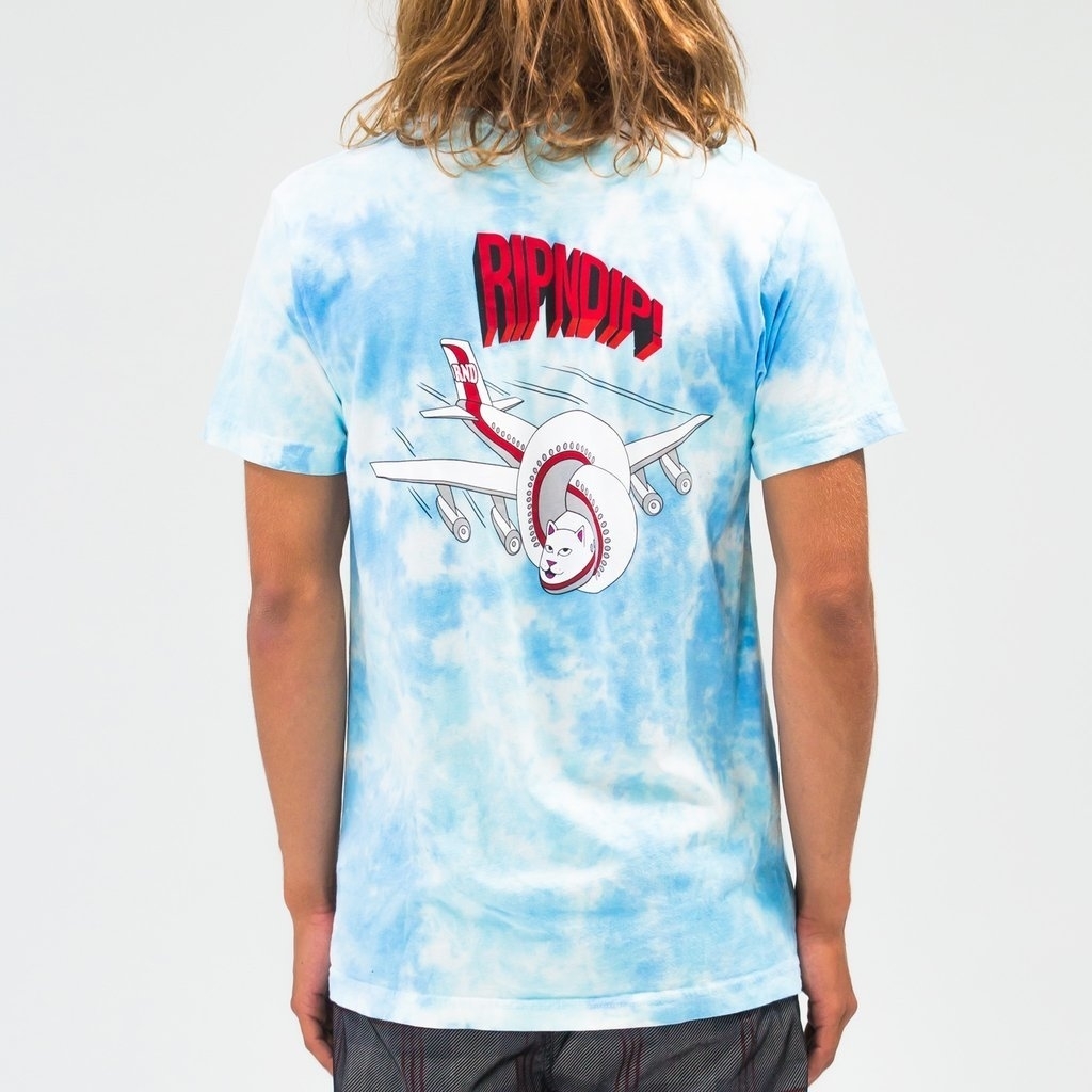 Футболка RIPNDIP Flying High Tee Blue Tie Dye - фото 30484