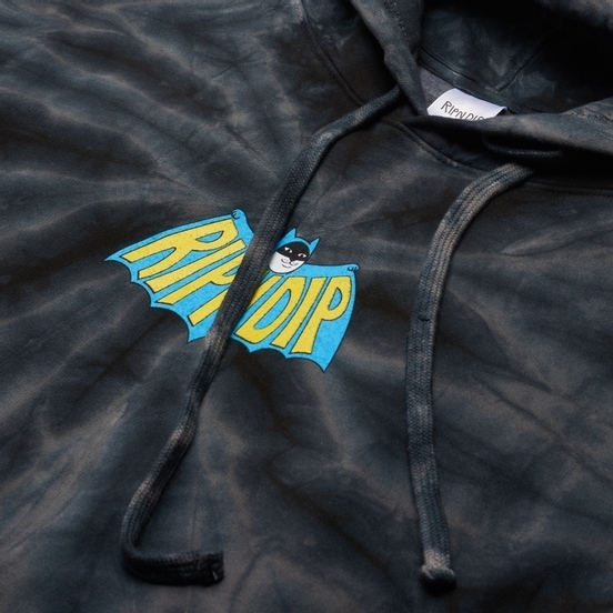 Толстовка RIPNDIP Catman Hoodie Black Spiral Tie Dye - фото 30517