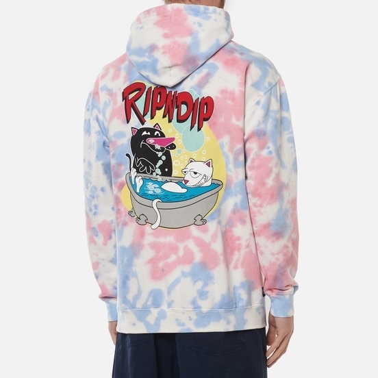 Толстовка RIPNDIP Bath Time Hoodie Pink Tie Dye - фото 30519
