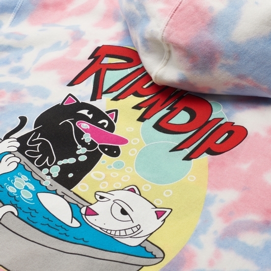 Толстовка RIPNDIP Bath Time Hoodie Pink Tie Dye - фото 30521