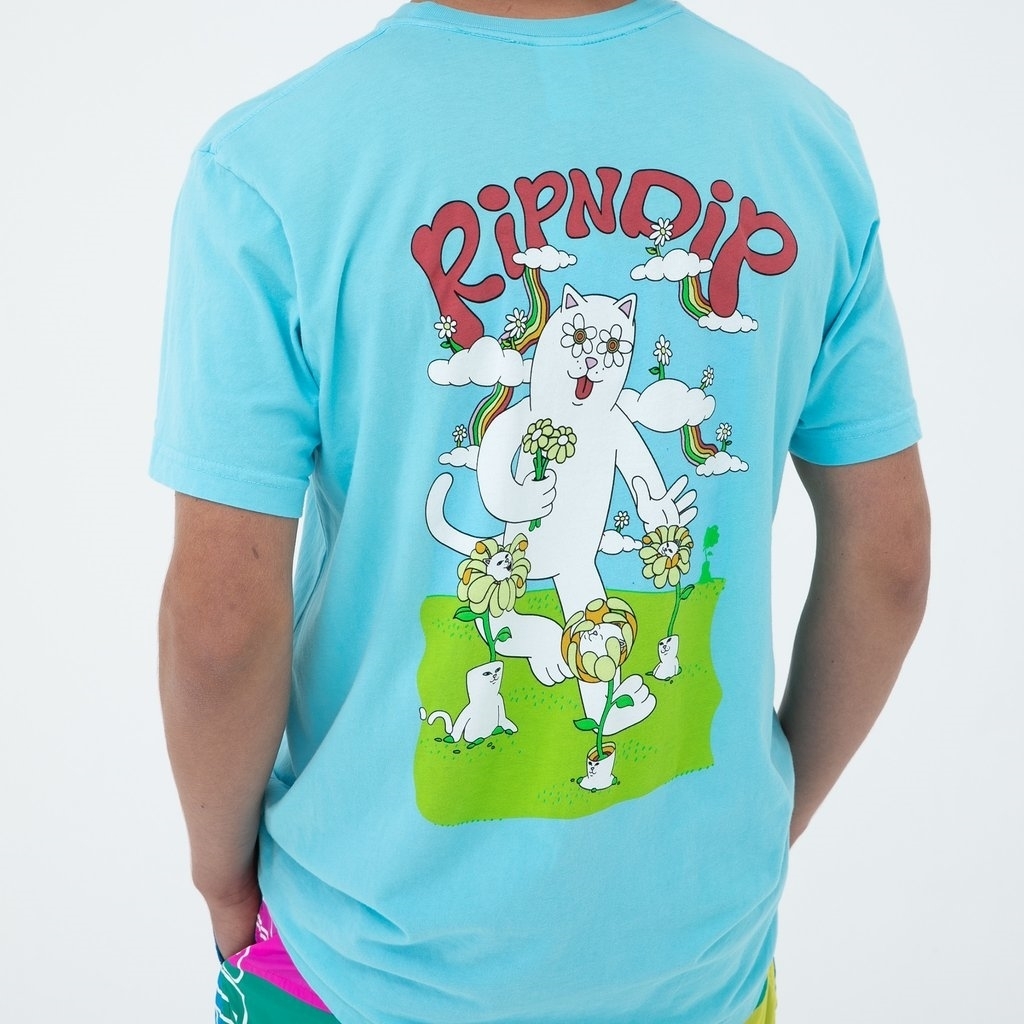 Футболка RIPNDIP Flower Power Tee Baby Blue - фото 31316