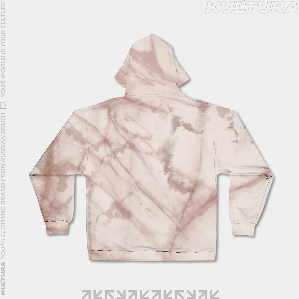 Худи КУЛЬТУРА oversize  "basic", tie dye бежевый - фото 31452