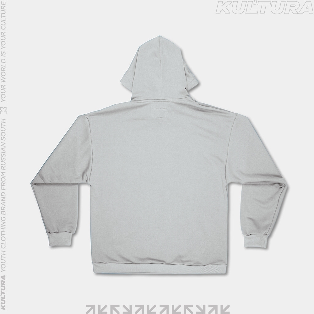 Худи КУЛЬТУРА oversize  "basic", светло - серый - фото 31458