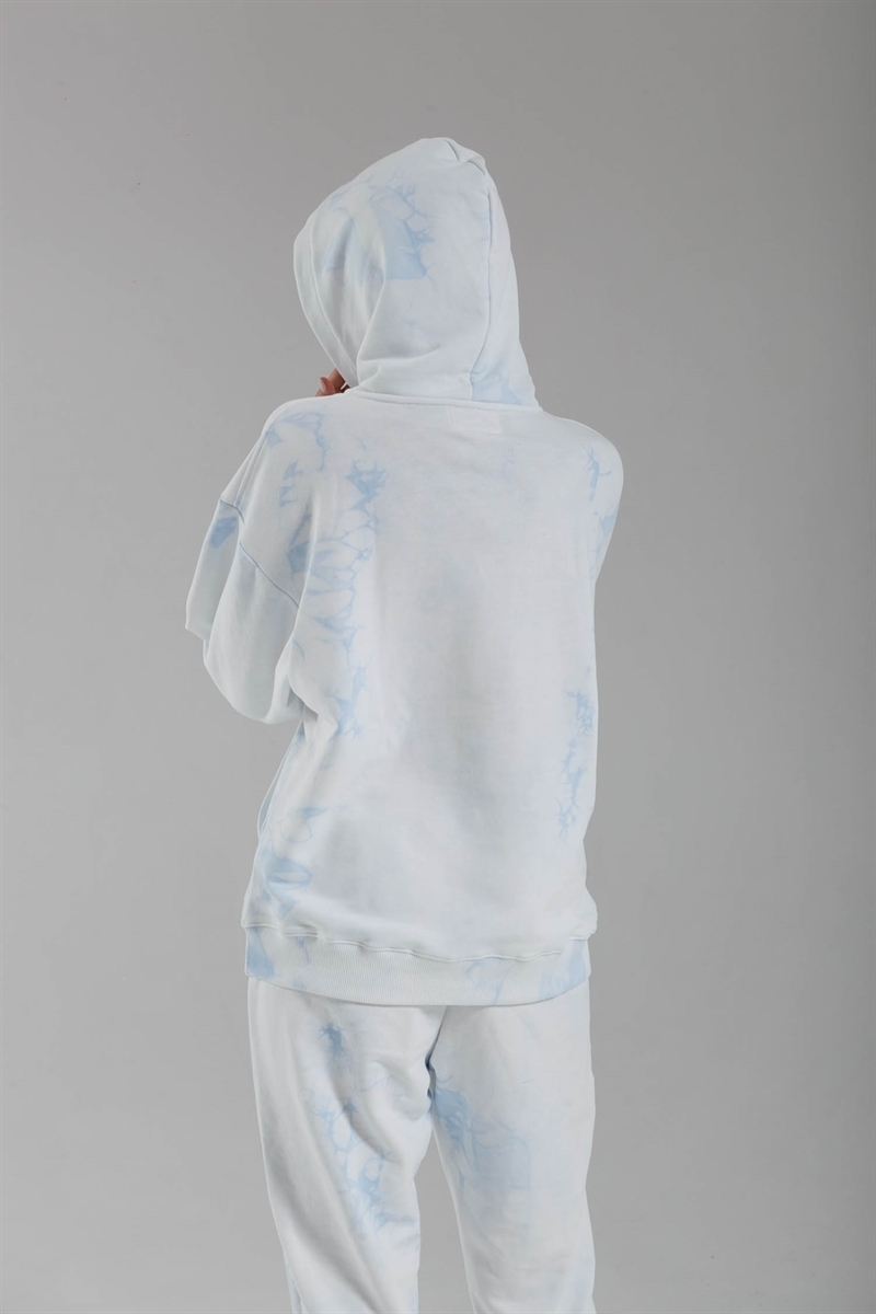 Худи КУЛЬТУРА oversize  "basic", tie dye голубой - фото 31725