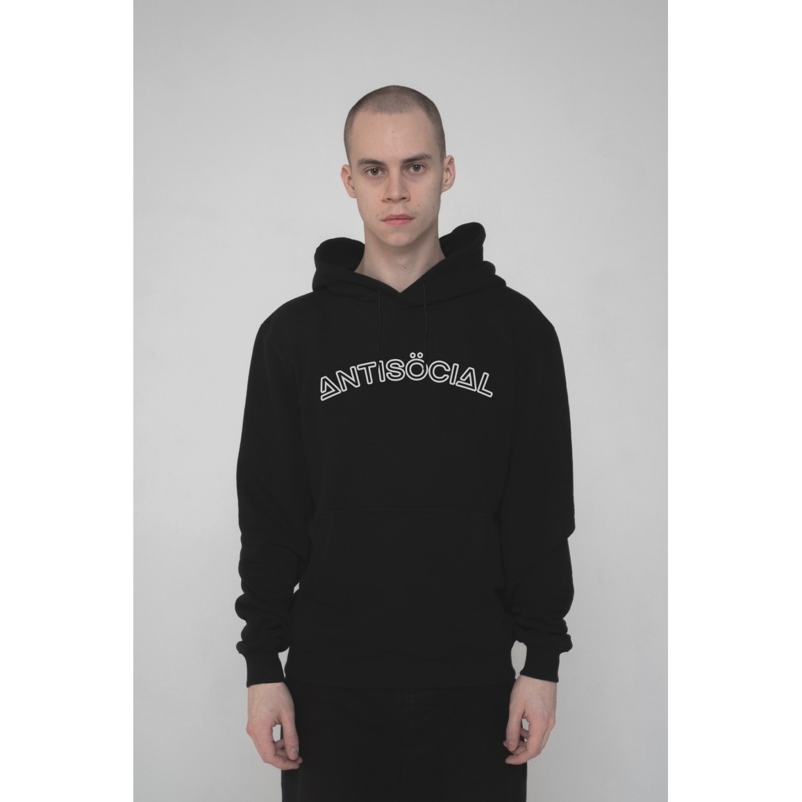 Худи ANTISOCIAL черное Logo 2.0 - фото 32445