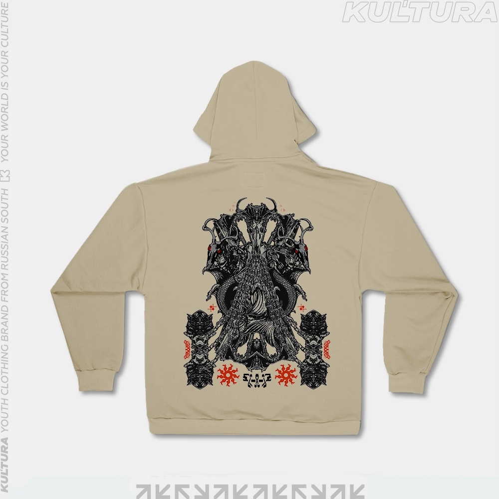 Худи КУЛЬТУРА oversize  "Carpicorn", бежевый - фото 34327