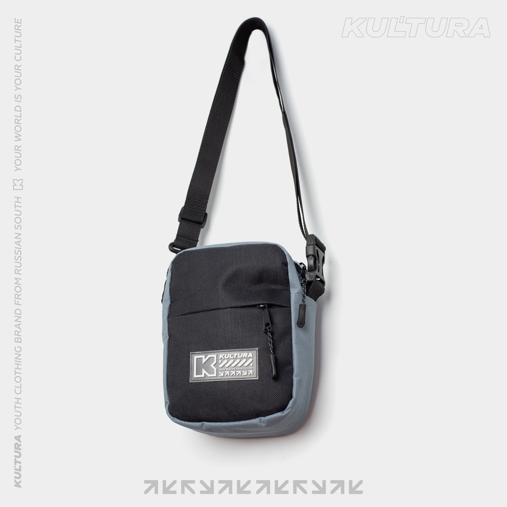 Cумка мессенджер КУЛЬТУРА "BOX LOGO", серый - фото 35679