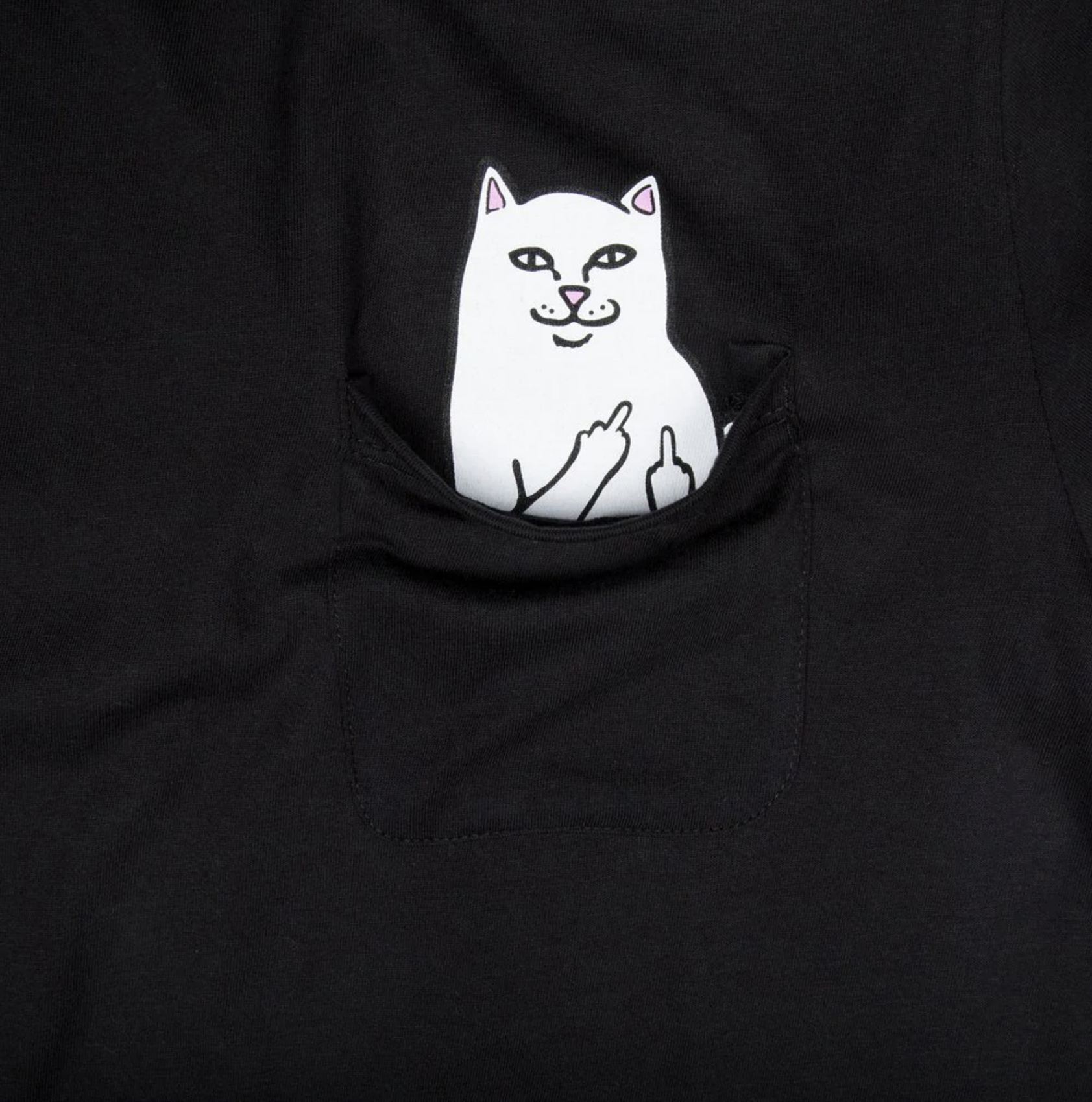 Футболка RIPNDIP Lord Nermal Pocket Tee Black - фото 37576