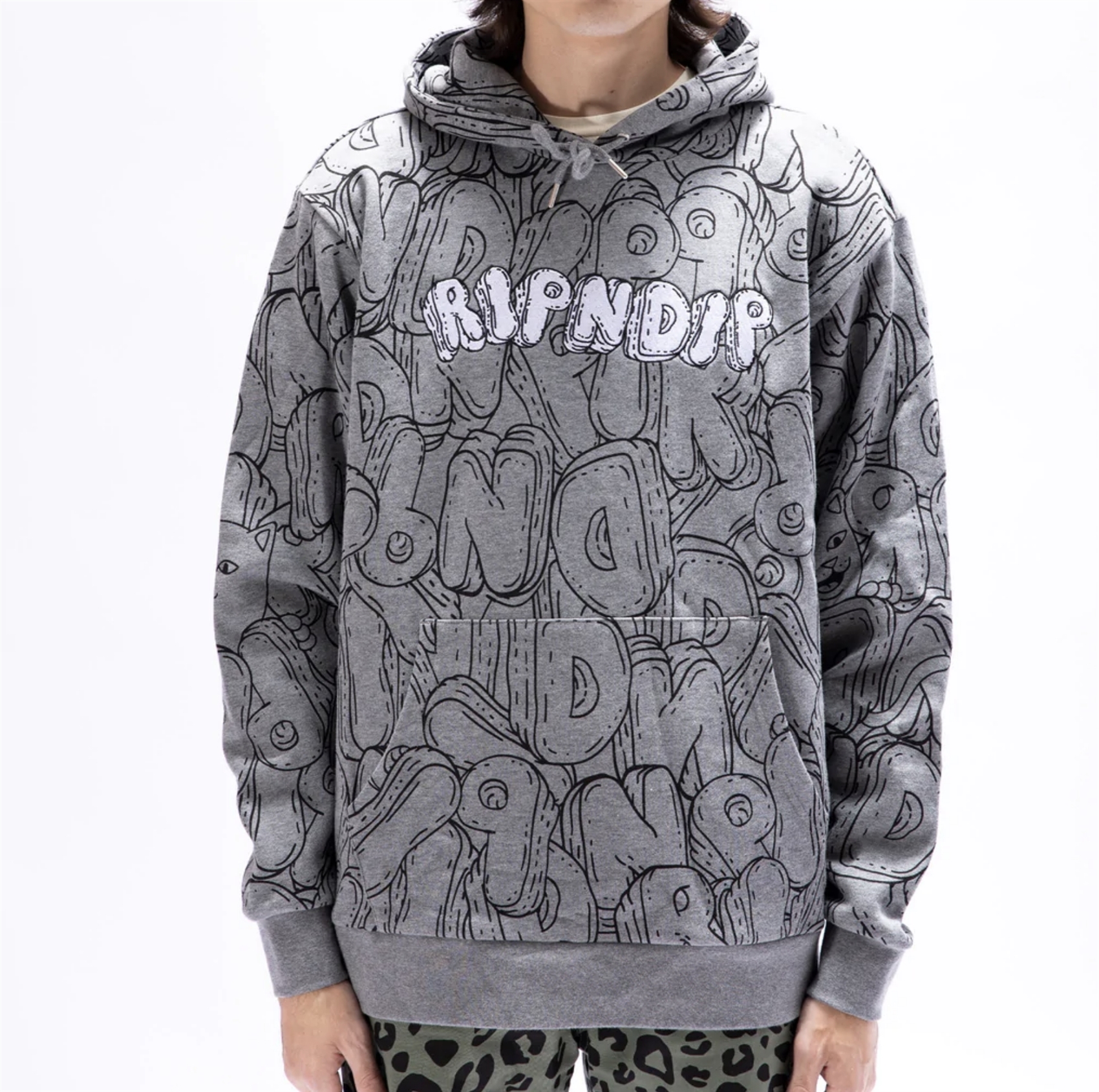 Толстовка RIPNDIP Bubble Booble Hoodie Charcoal Heather - фото 37582