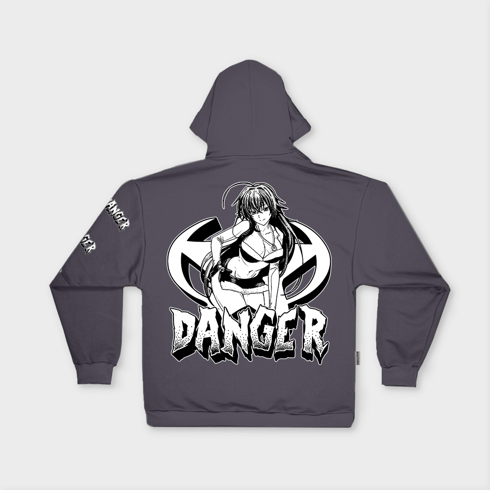 Худи КУЛЬТУРА oversize "Danger",  фиолетовый - фото 38307