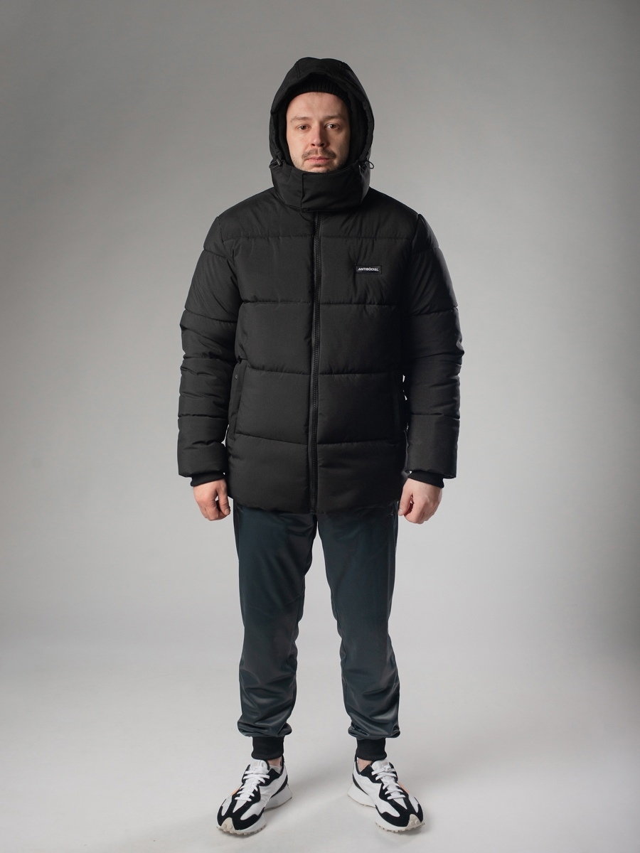 Куртка Anti Social черная Down Jacket - фото 39235