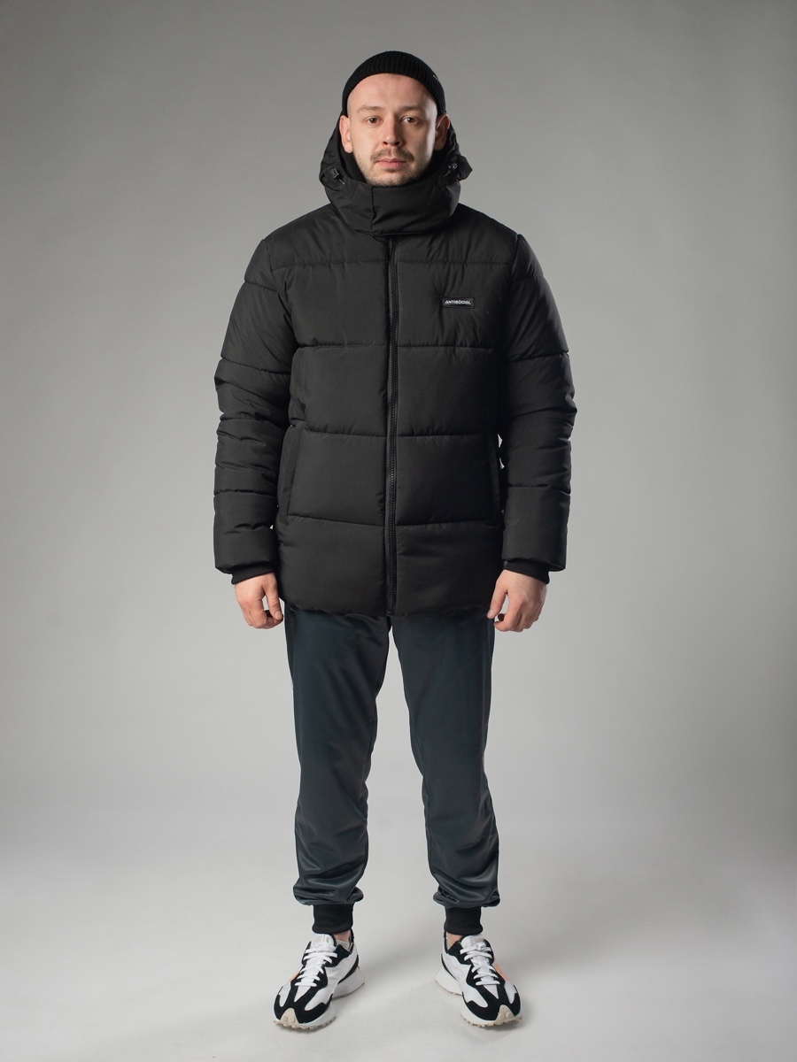 Куртка Anti Social черная Down Jacket - фото 39240