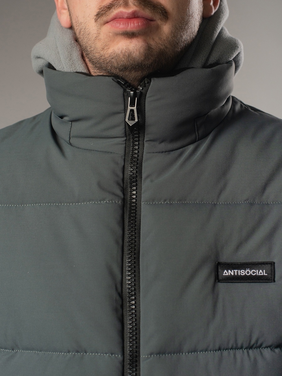 Куртка Anti Social серая Down Jacket - фото 39253