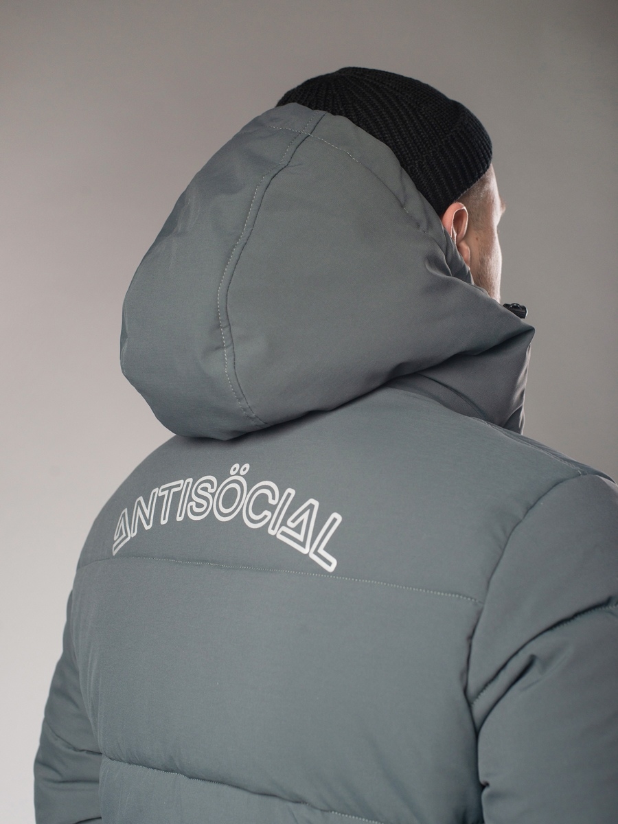 Куртка Anti Social серая Down Jacket - фото 39256