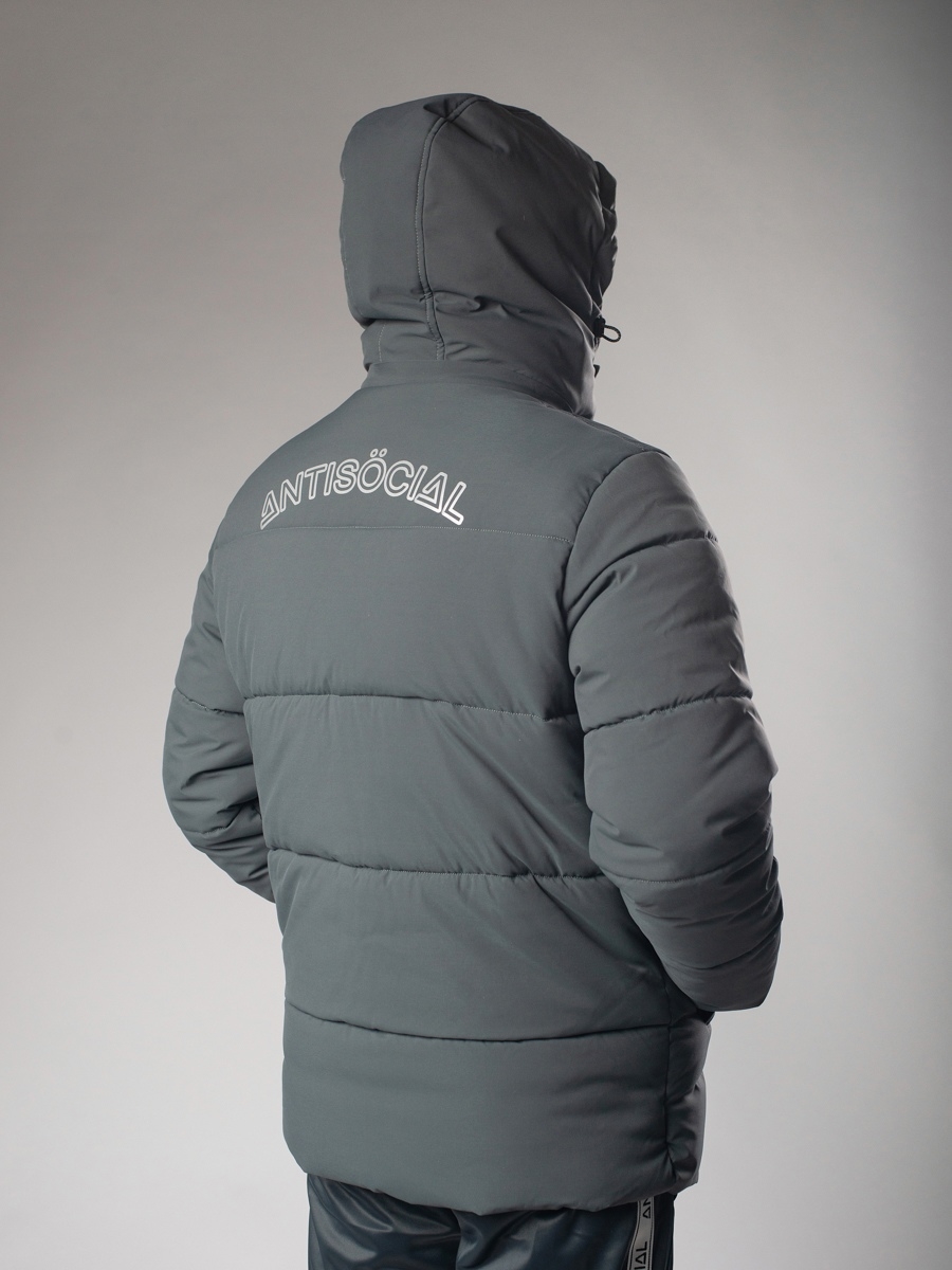 Куртка Anti Social серая Down Jacket - фото 39259