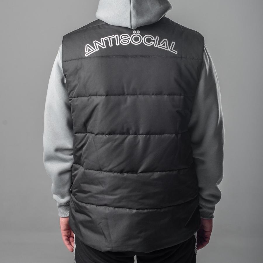 Жилетка Anti Social серая Zip Down - фото 40805