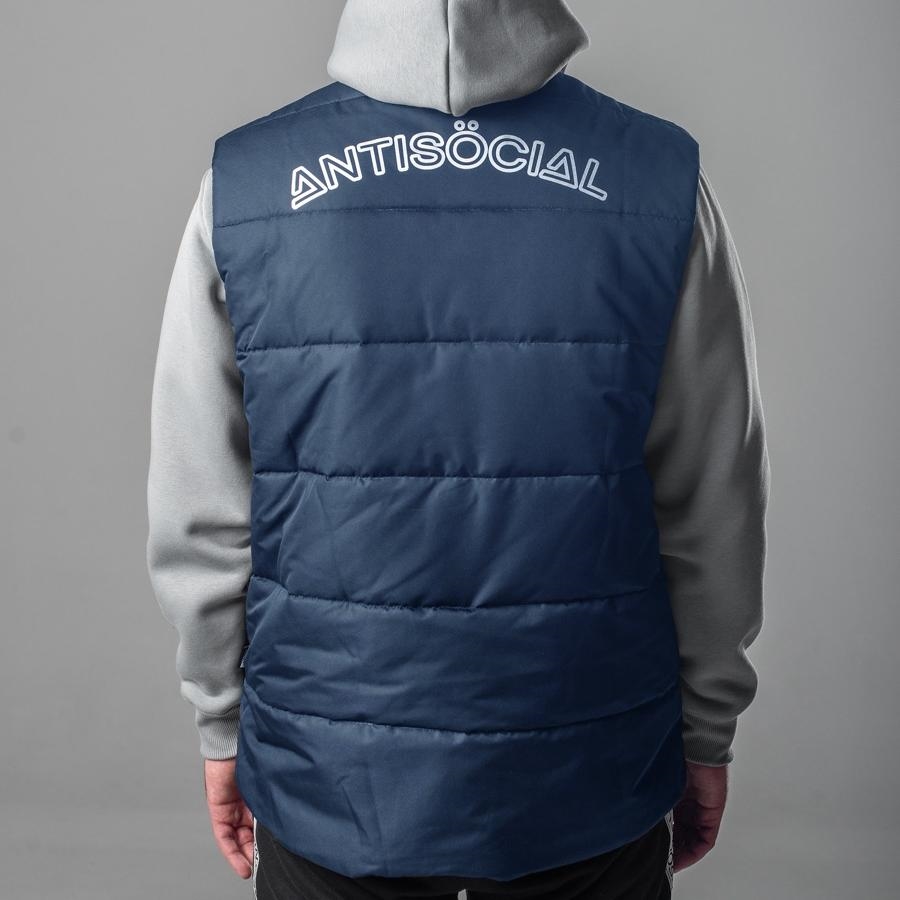 Жилетка Anti Social cиняя Zip Down - фото 40807
