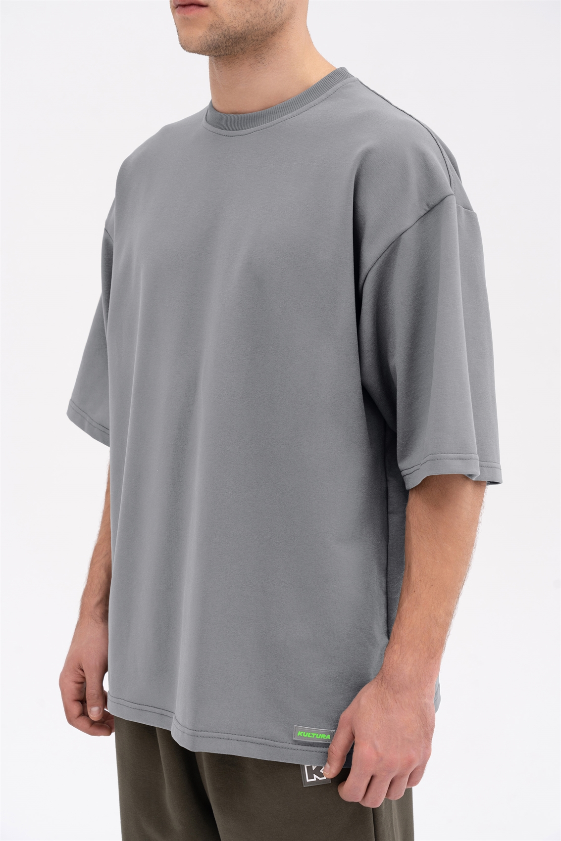Футболка КУЛЬТУРА oversize "Basic", серый - фото 42021