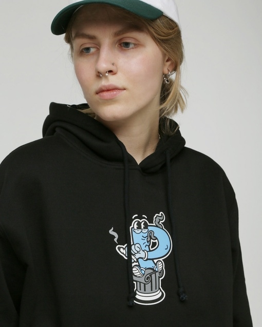 Худи Postaments "Smoker" Black - фото 42660