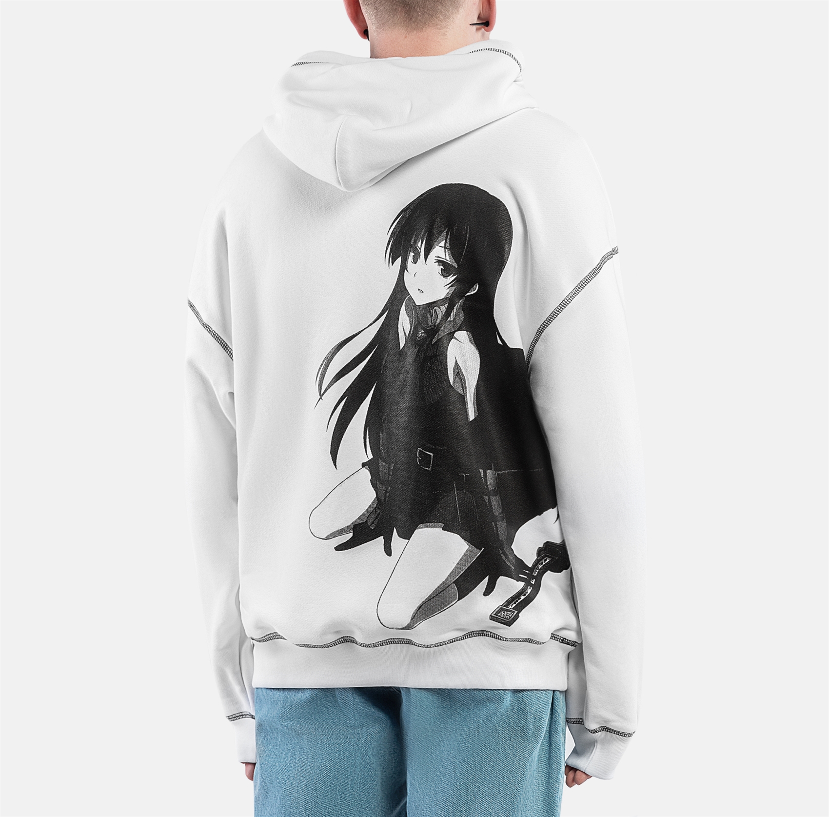 Худи Haided KATANA DAY HOODIE white.contrast.black - фото 43341