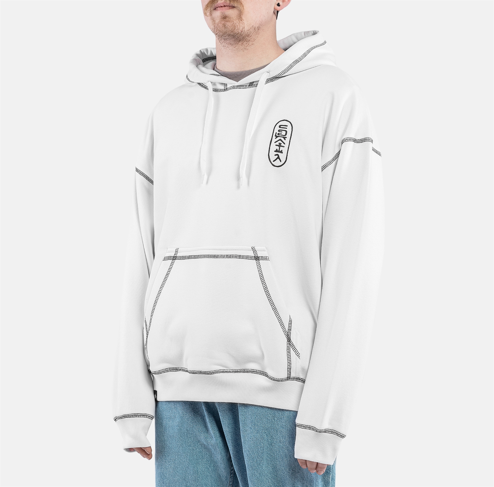 Худи Haided KATANA DAY HOODIE white.contrast.black - фото 43343