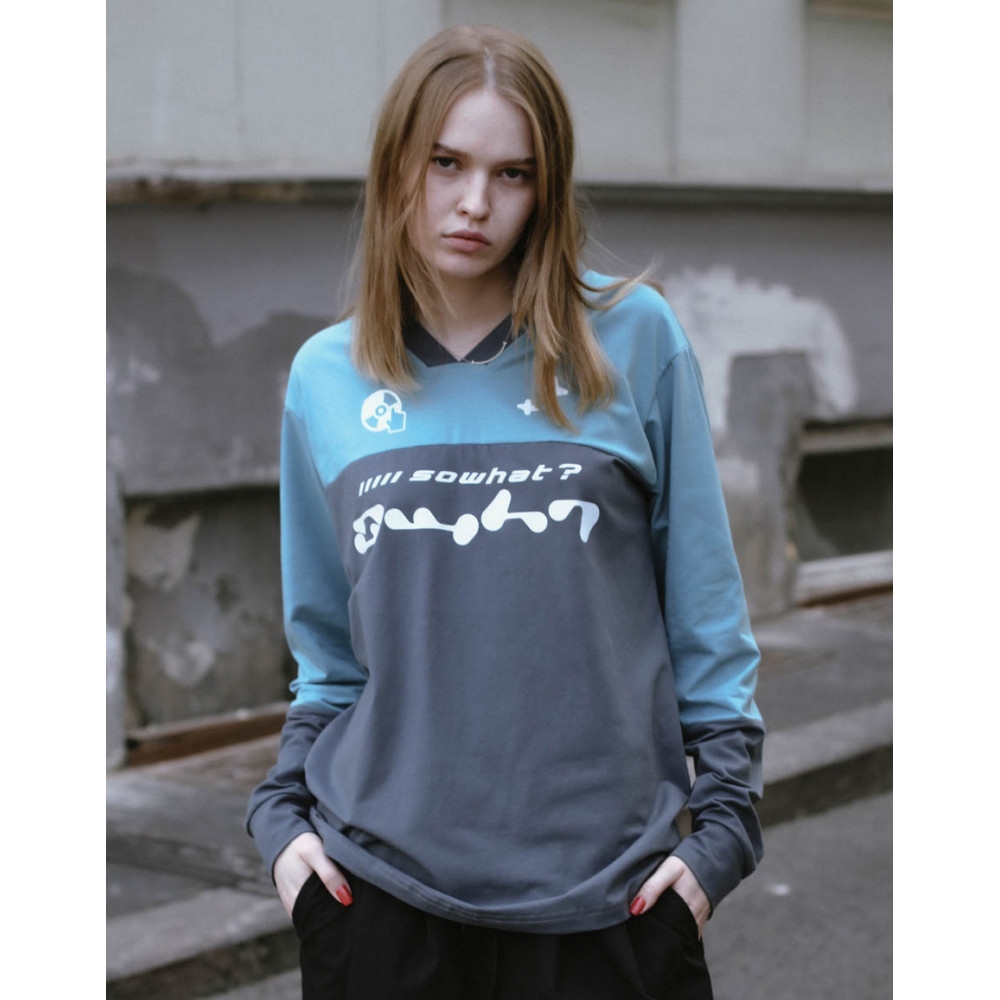 Лонгслив SoWhat? "SWHT" blue - фото 43480