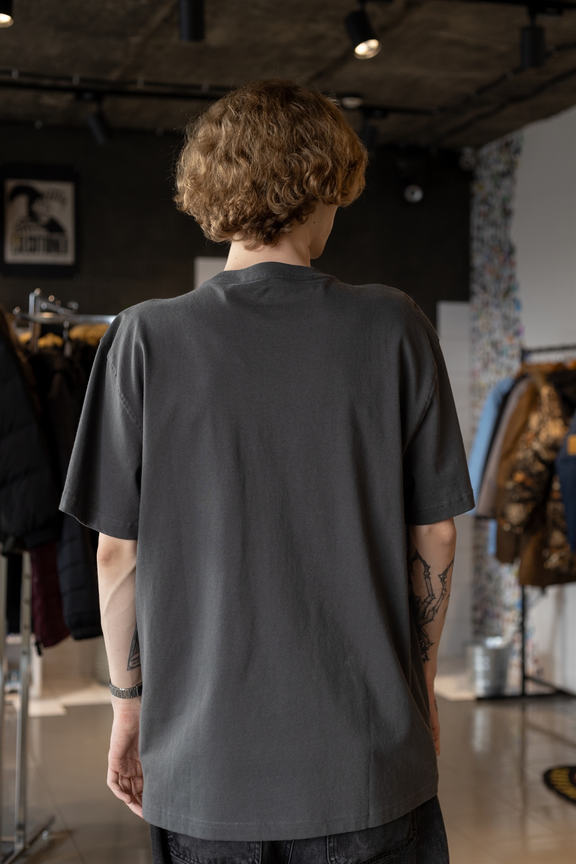 Футболка Dickies Short Sleeve Heavyweight T-Shirt Charcoal Gray - фото 43847
