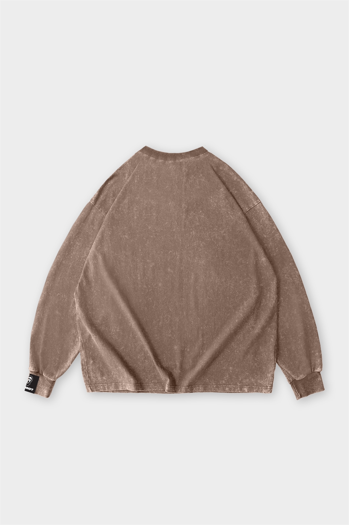Лонгслив SHMOT "BLANK", GARMENT DYE бежевый - фото 44159