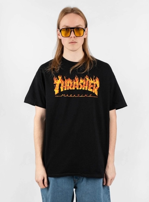 Футболка Thrasher Inferno black - фото 44501