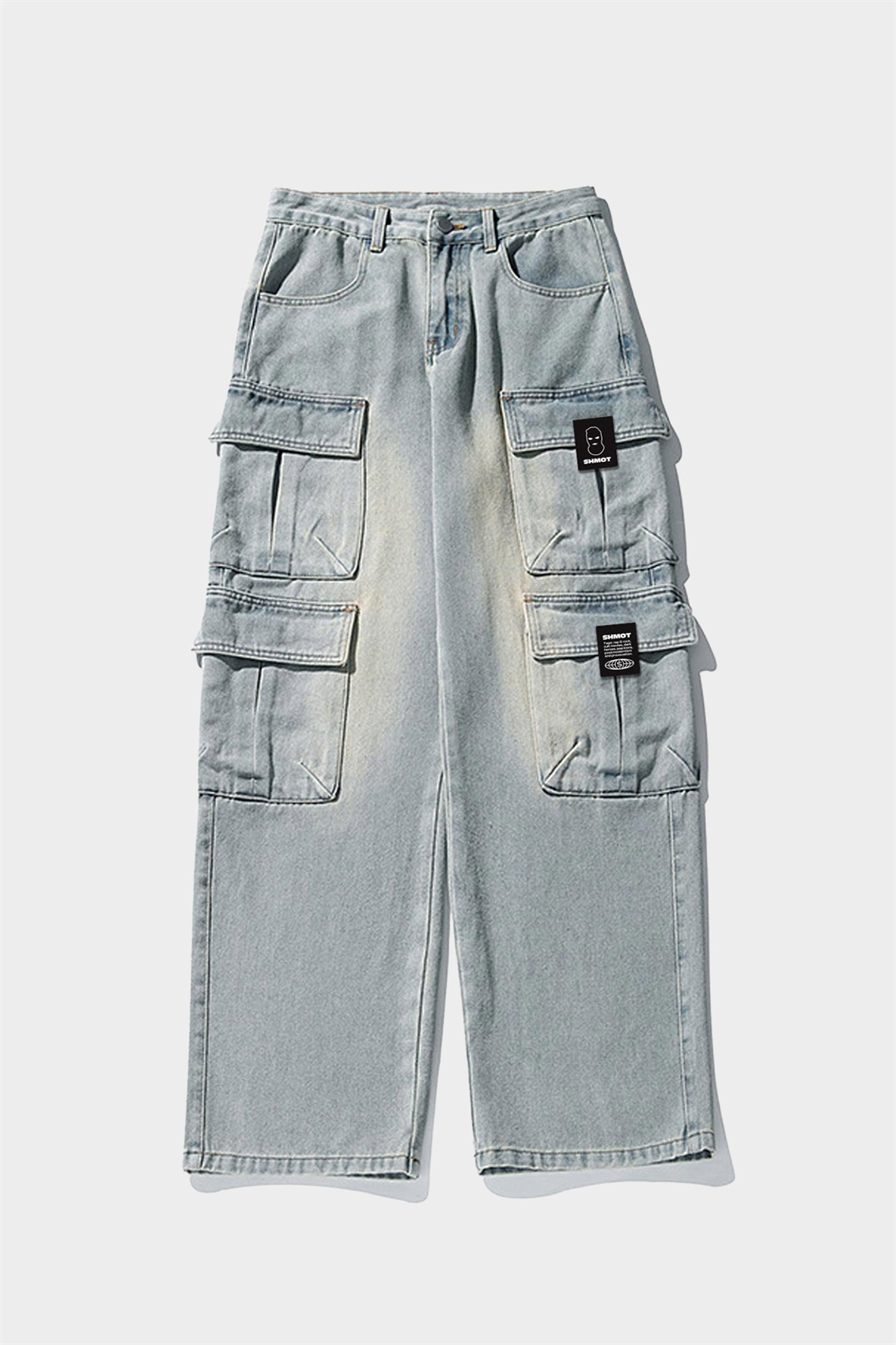Джинсы SHMOT ''CARGO 4 POCKETS'', голубой - фото 45714