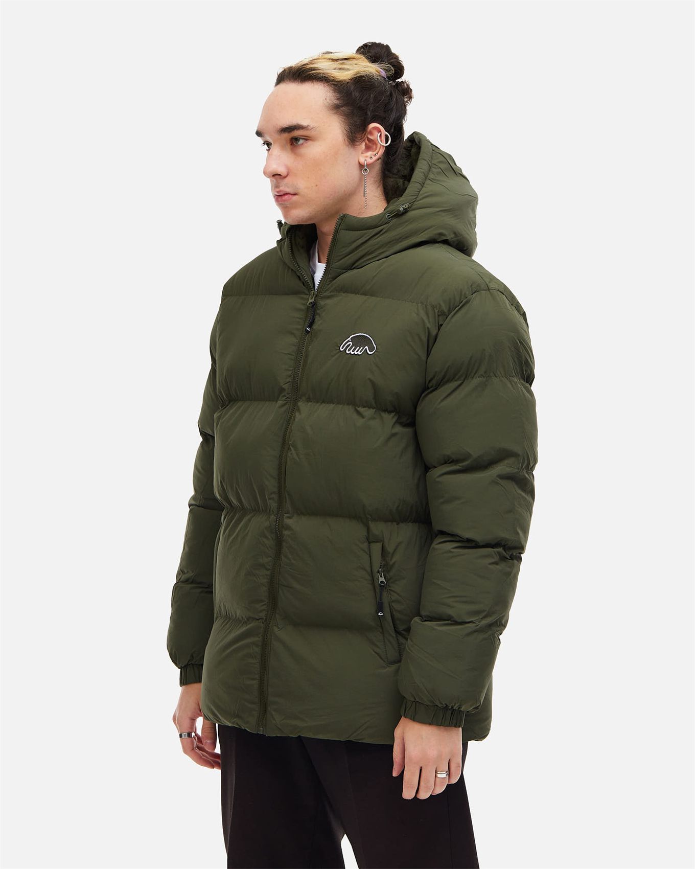 Куртка ANTEATER Downjacket-HoodedCrispy-Dark-Green - фото 46641
