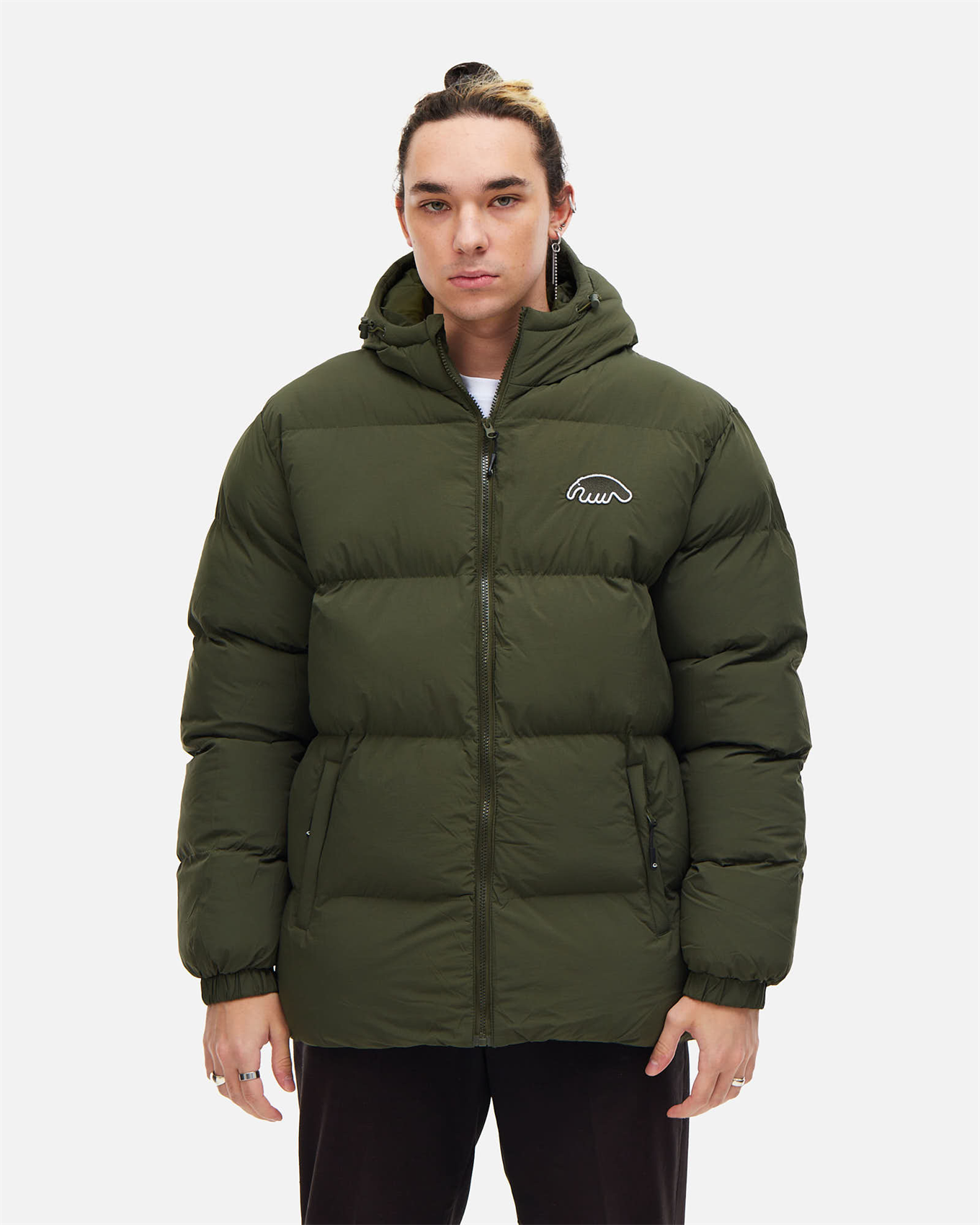Куртка ANTEATER Downjacket-HoodedCrispy-Dark-Green - фото 46642