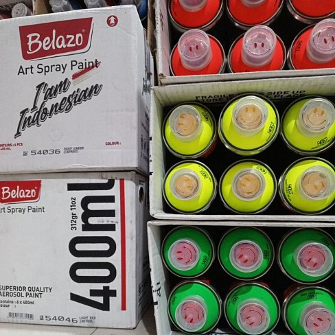 54060 54060 Belazo краска Art Spray Fluorescent Green 400мл. - фото 48302
