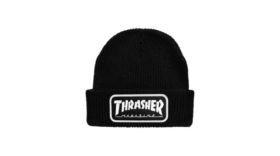 Thrasher Шапка LOGO PATCH BEANIE BLACK - фото 6600
