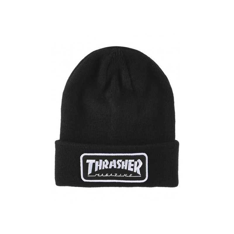 Thrasher Шапка LOGO PATCH BEANIE BLACK - фото 6601