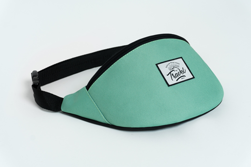 Travel поясная сумка logo cream green