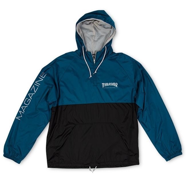 Thrasher анорак MAG LOGO ANORAK NAVY/GRAY