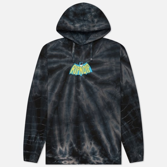 Толстовка RIPNDIP Catman Hoodie Black Spiral Tie Dye
