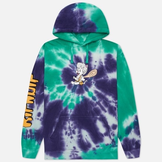 Толстовка RIPNDIP RIPNSTONE Hoodie Purple & Teal Spiral Tie Dye