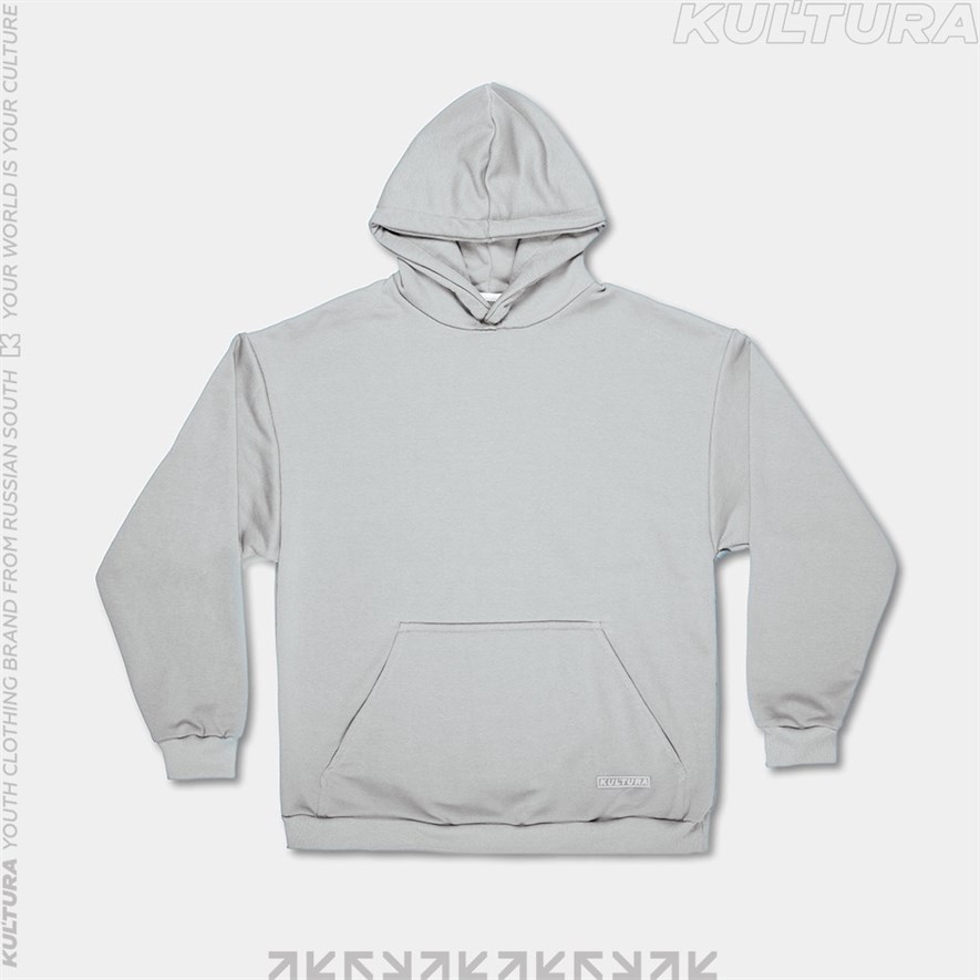 Худи КУЛЬТУРА oversize  "basic", светло - серый