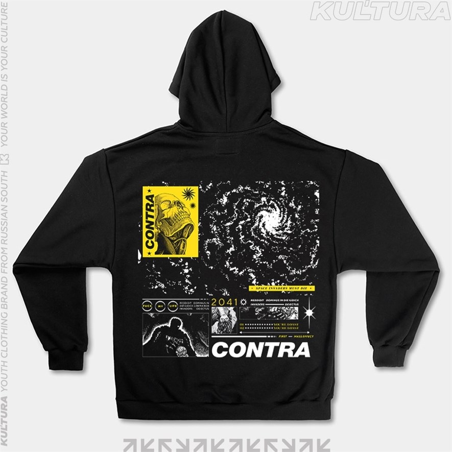 Худи КУЛЬТУРА oversize  "CONTRA", черный