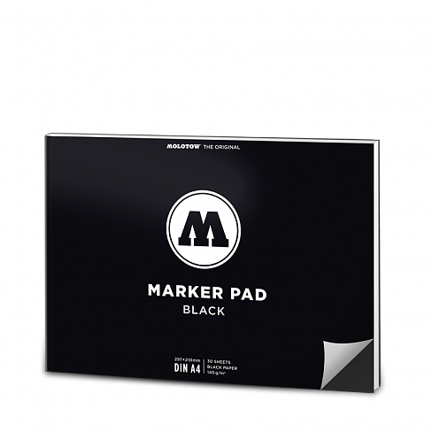 Molotow Markerpad Black DIN A4 801212 гориз. черные листы.