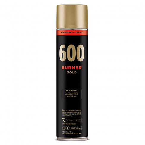 Аэрозольная краска Molotow BURNER ЗОЛОТО 600МЛ 940499