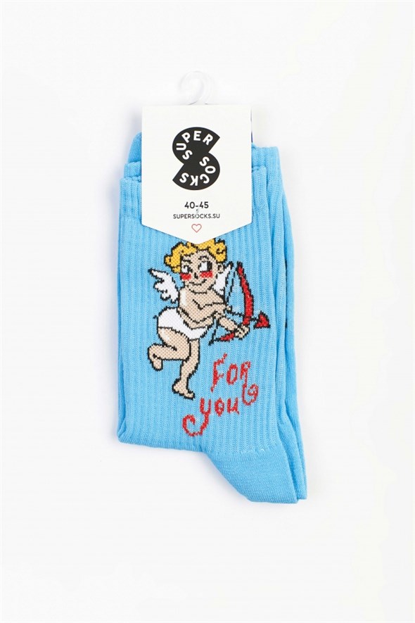 Носки SUPER SOCKS Ангел, голубой