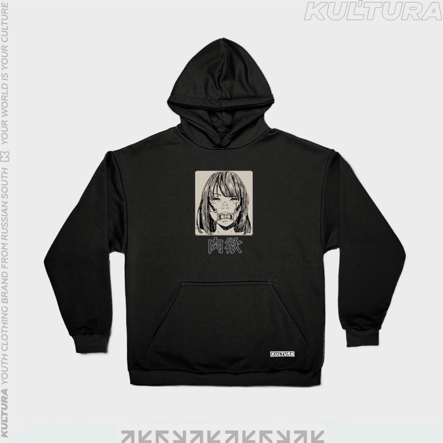 Худи КУЛЬТУРА oversize  "Anime", черный