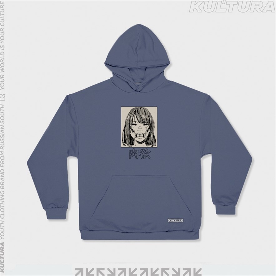 Худи КУЛЬТУРА oversize  "Anime", синий