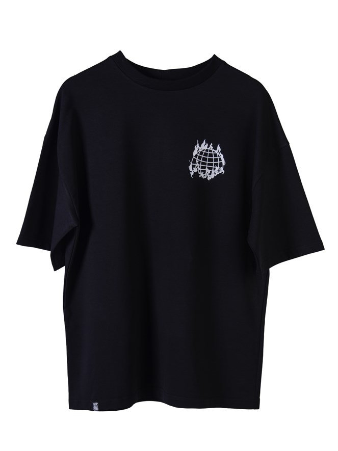 Футболка БОРДШОП#1 черная Planet мини лого